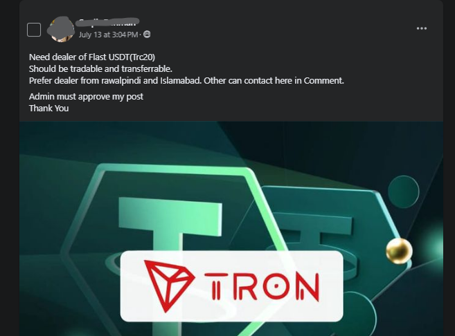 Flash USDT Scam